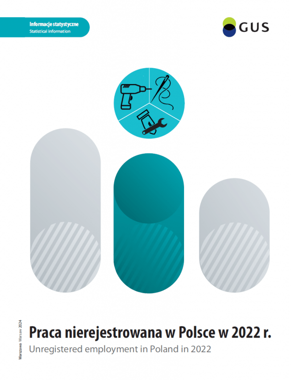 Okładka ozdobna raportu "Praca nierejestrowana w Polsce w 2022 r."