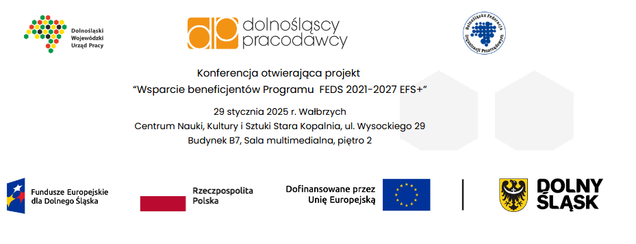 grafika zawierające loga organizatorów, temat konferencji oraz miejsce i termin wydarzenia