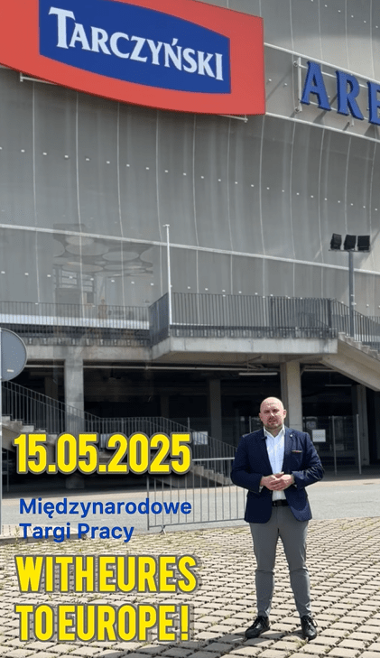 grafika ozdobna przedstawiająca dyrektora DWUP oraz termin i miejsce spotkania